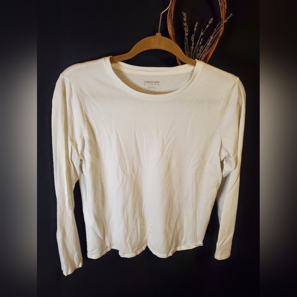 Lands' End Tops - Landsend Small White Long Sleeve Top